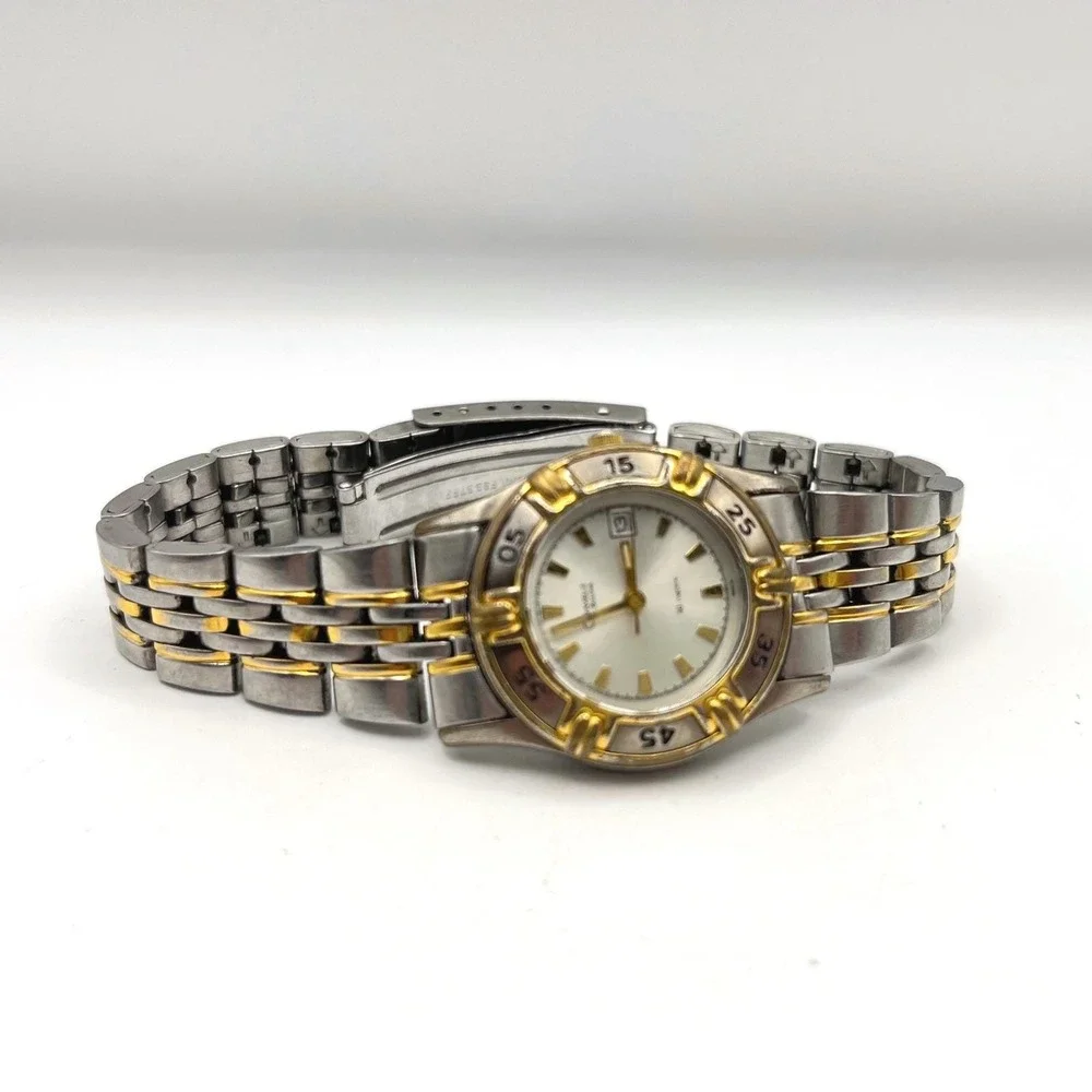 Caravelle by Bulova Two Tone Ladies Watch Date Welch's Engraved Employee Gift